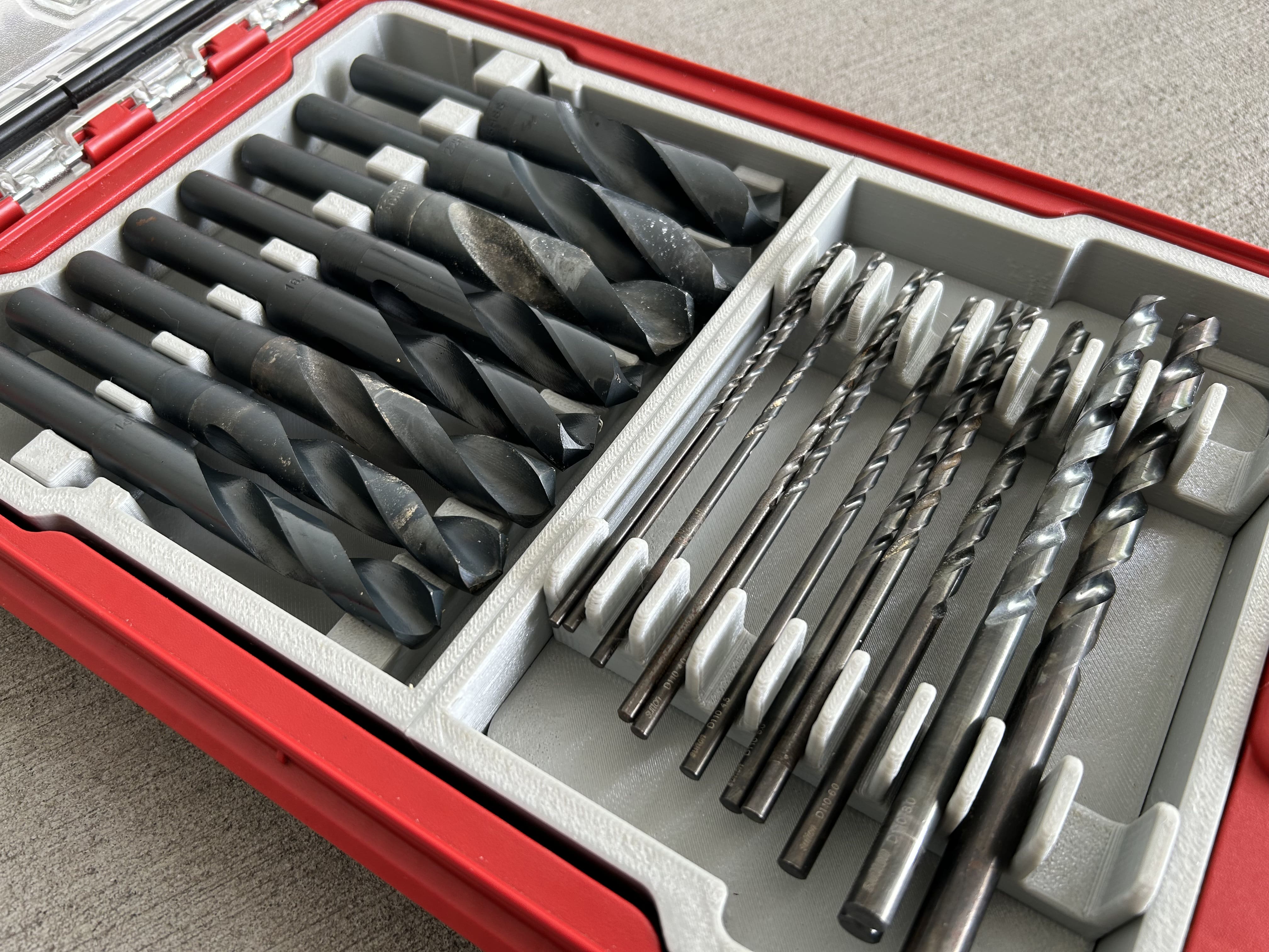 Drill Bits (Long Series) Storage Insert for Compact Organiser (INSERTS ...